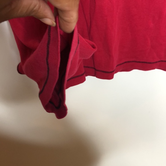 Womens Red Scotty Dog Embroidered Bow Long Sleeve Top PLUS SIZE XXL - Picture 5 of 7